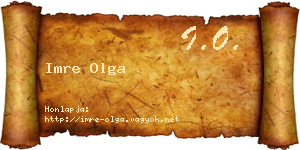 Imre Olga névjegykártya